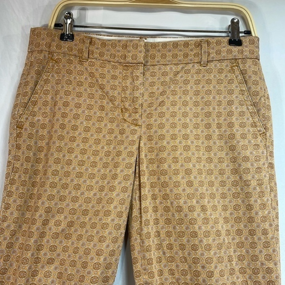 🐘 j.Crew stretch city fit geometric print cotton blend pants